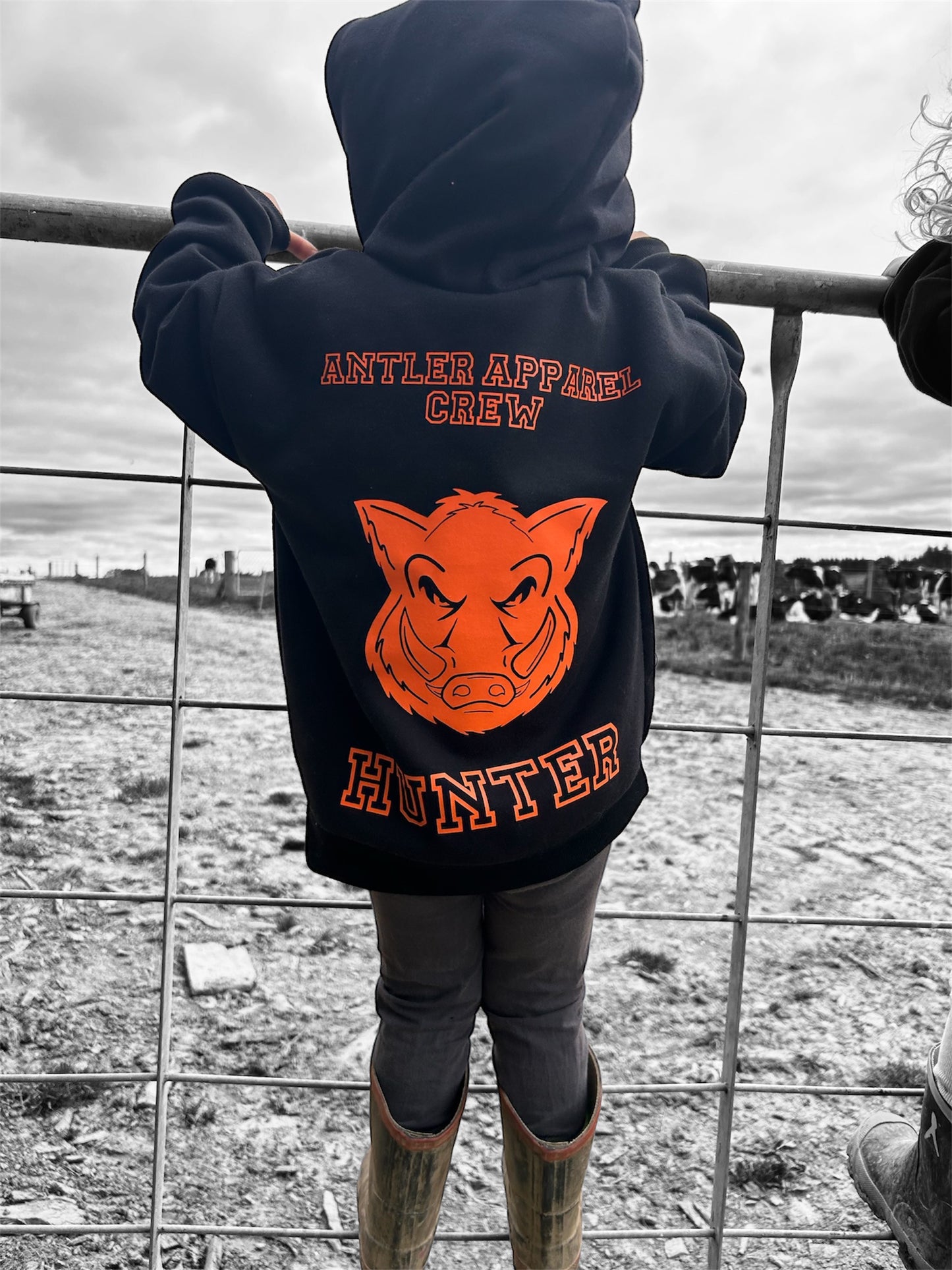 Fluoro Print Boar Hoodie