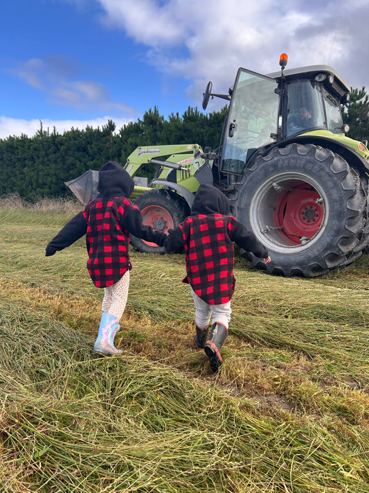 All Over Plaid - Fleece Hoodie/Hooded Tee