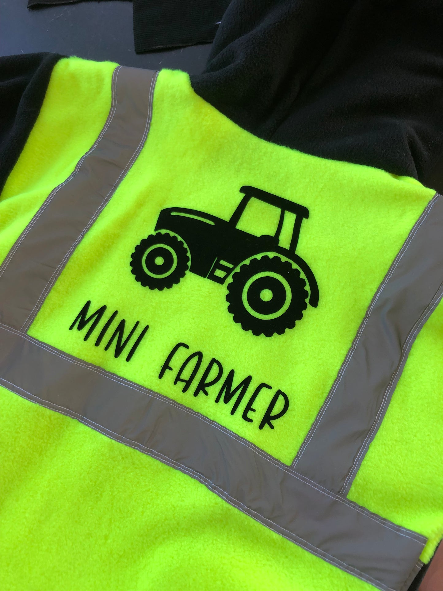 Mini Farmer 'Tractor' - Hi Vis Hooded Tee
