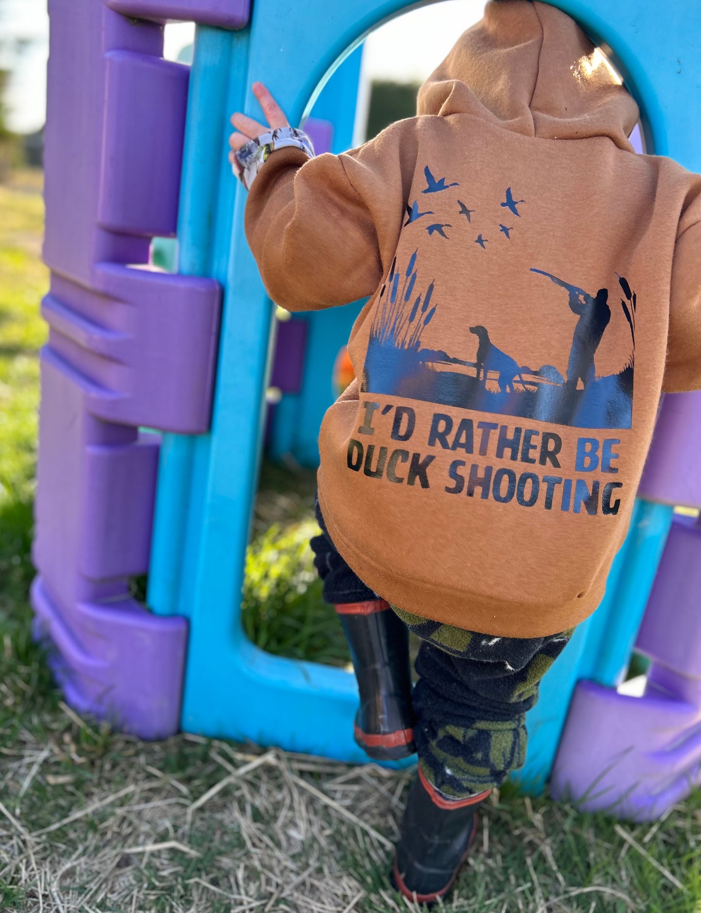 I'd Rather Be Duck Shooting Hoodie - Adults