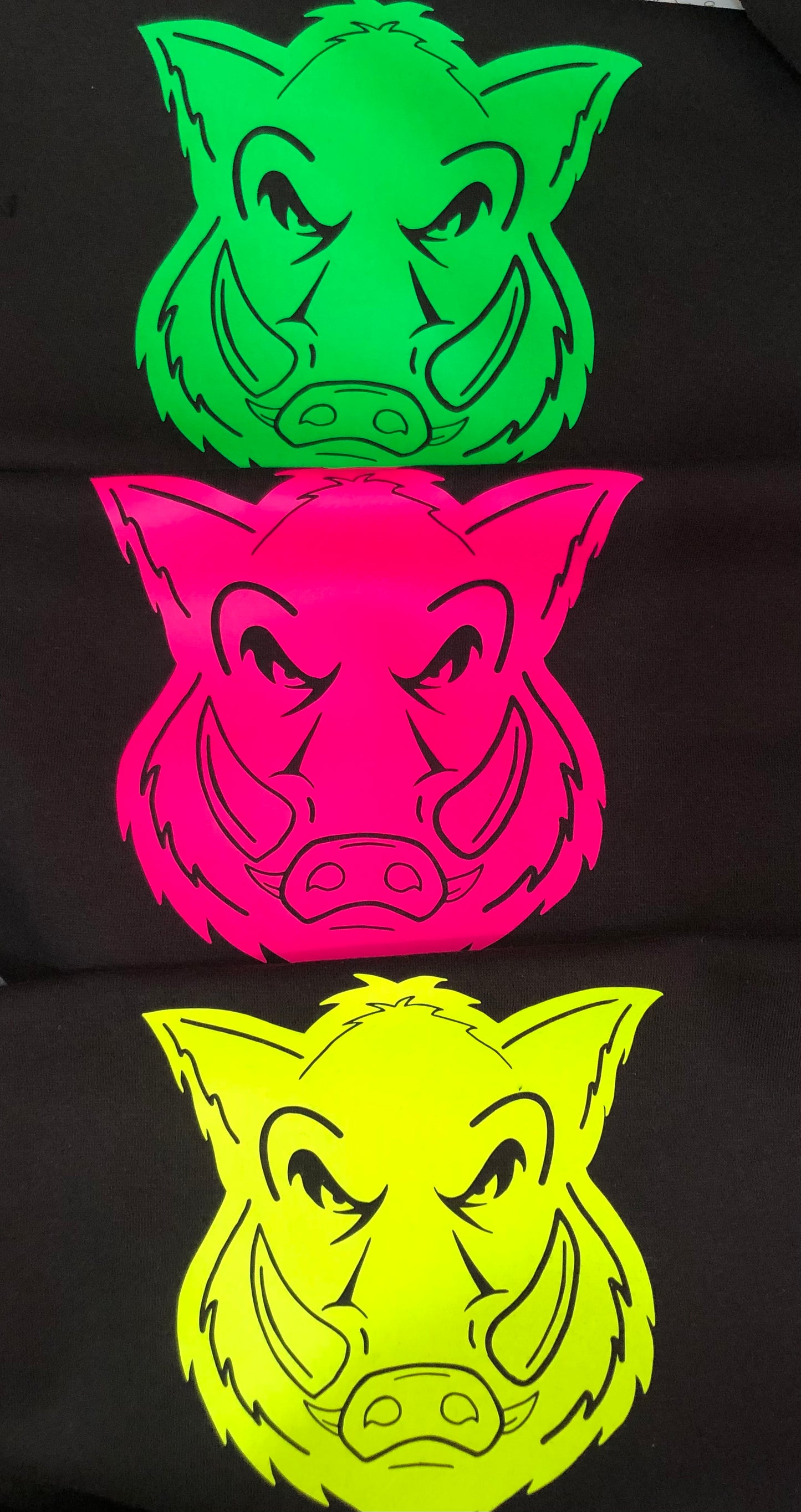 Fluoro Print Boar Hoodie