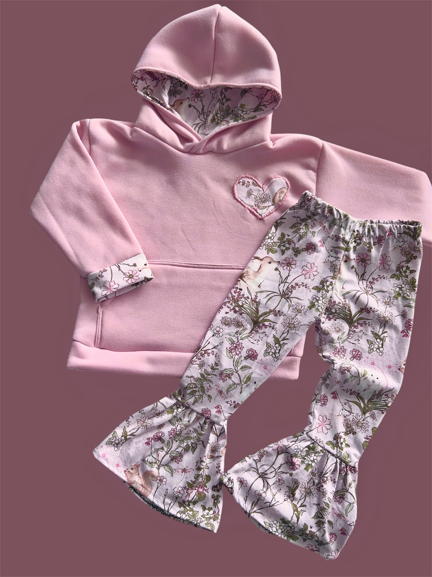 Deer Print Hoodie & Pant Set