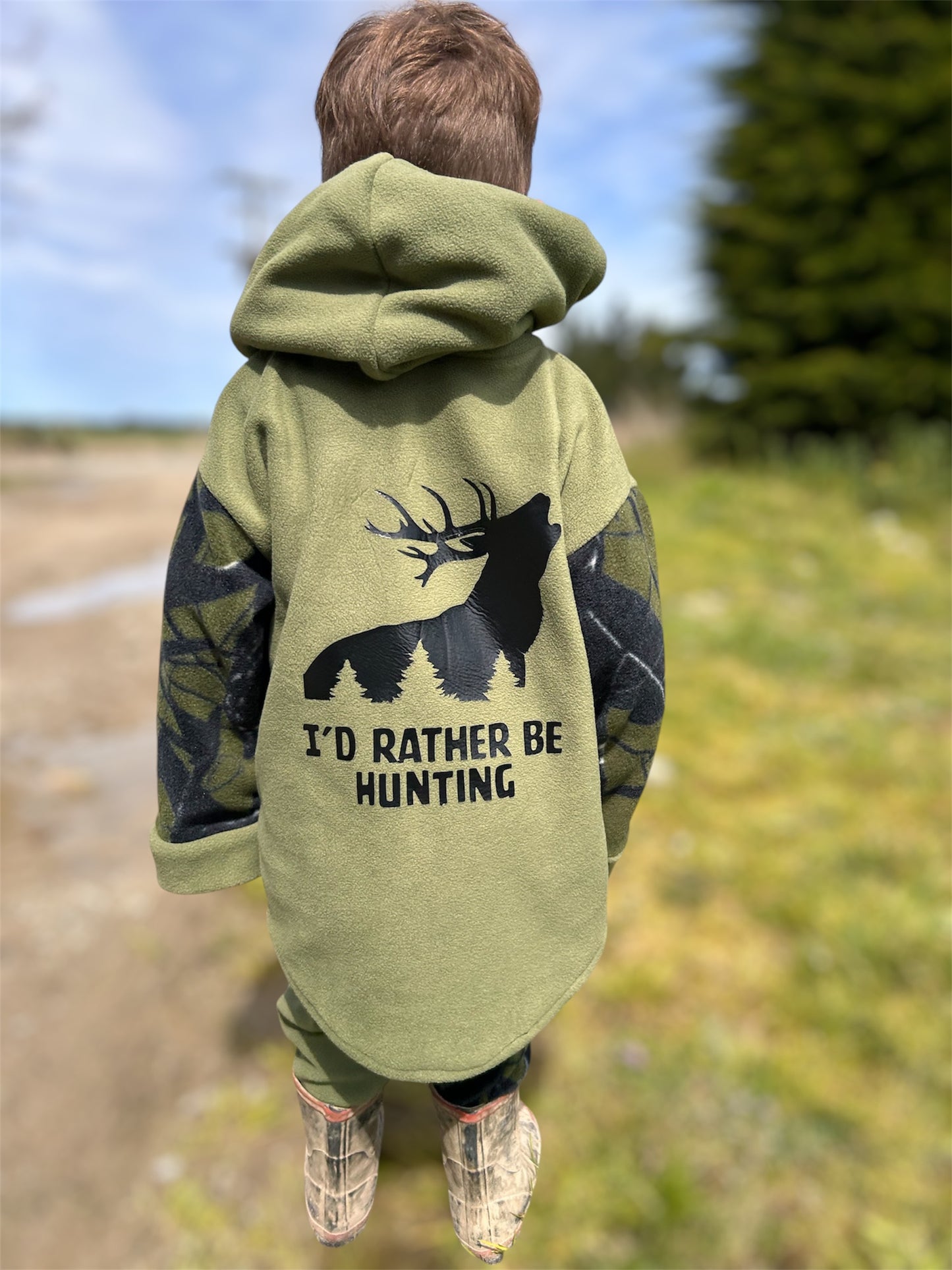 I'd Rather Be Hunting Fleece Hoodie - Adults