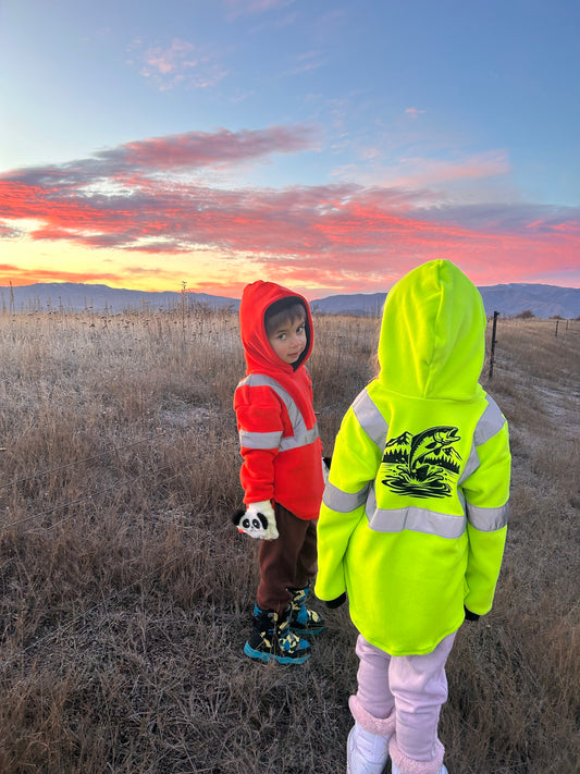 Fishing - Full Hi Vis Fleece Hoodie