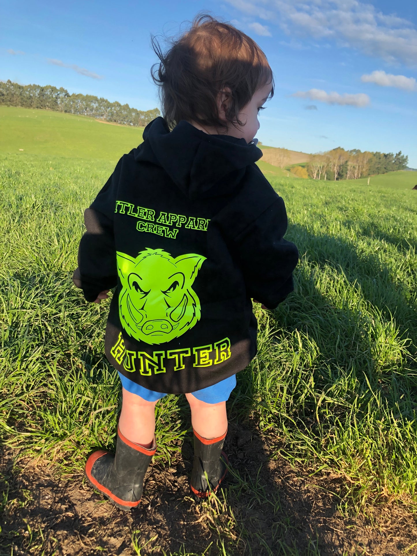 Fluoro Print Boar Hoodie