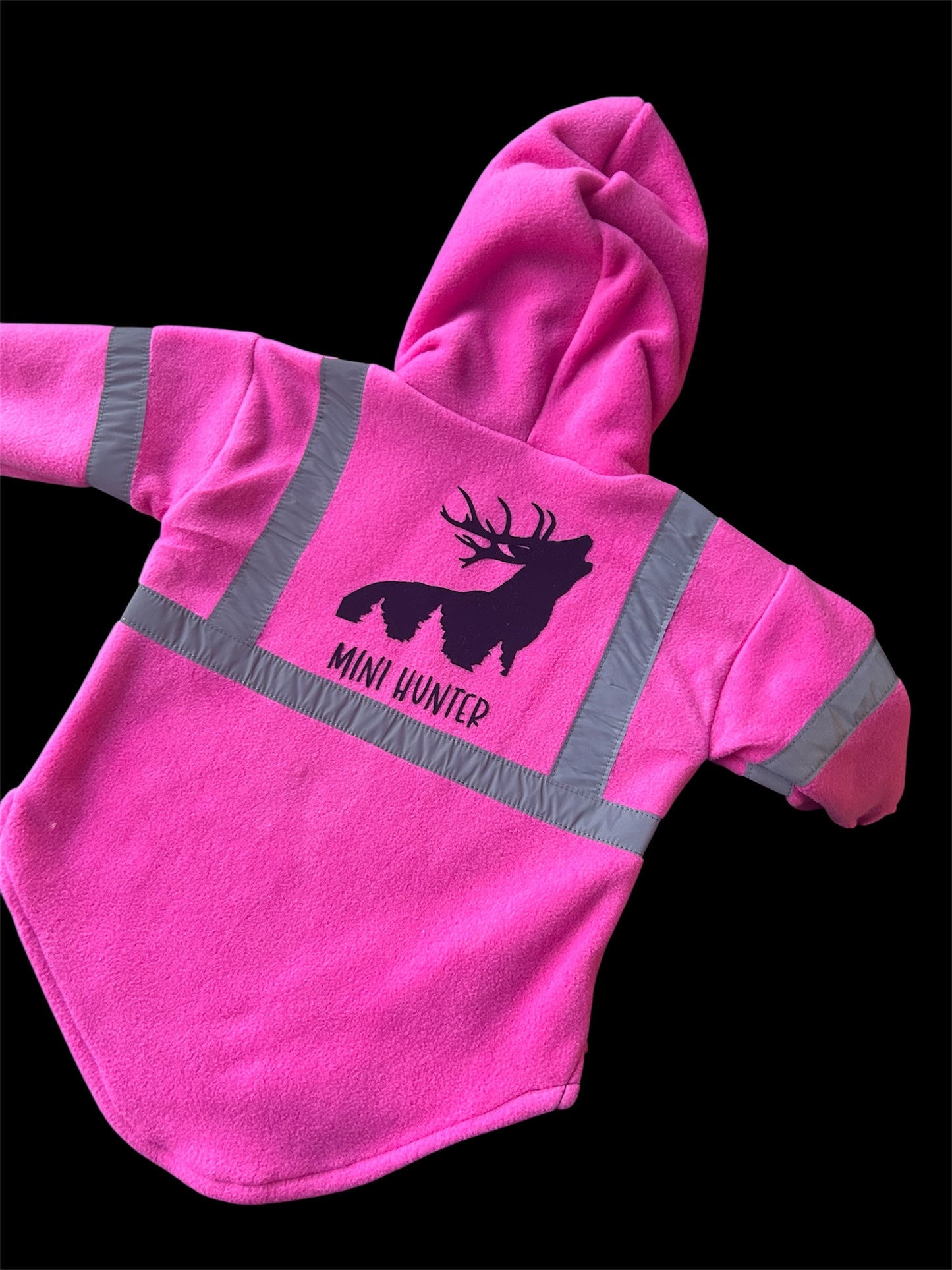 Roaring Stag - Full Hi Vis Fleece Hoodie