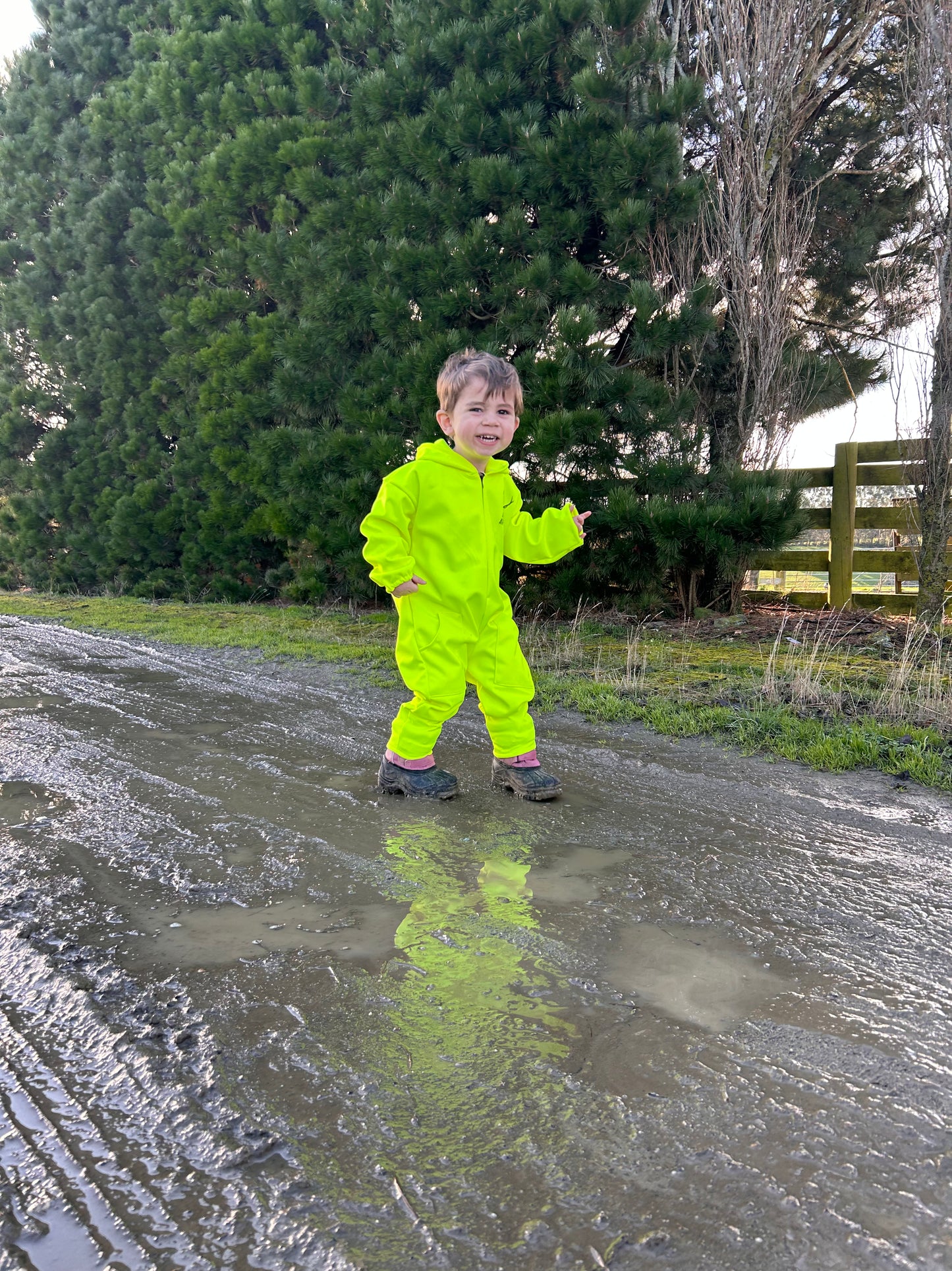 Outdoor Onesie - Fluoro Yellow