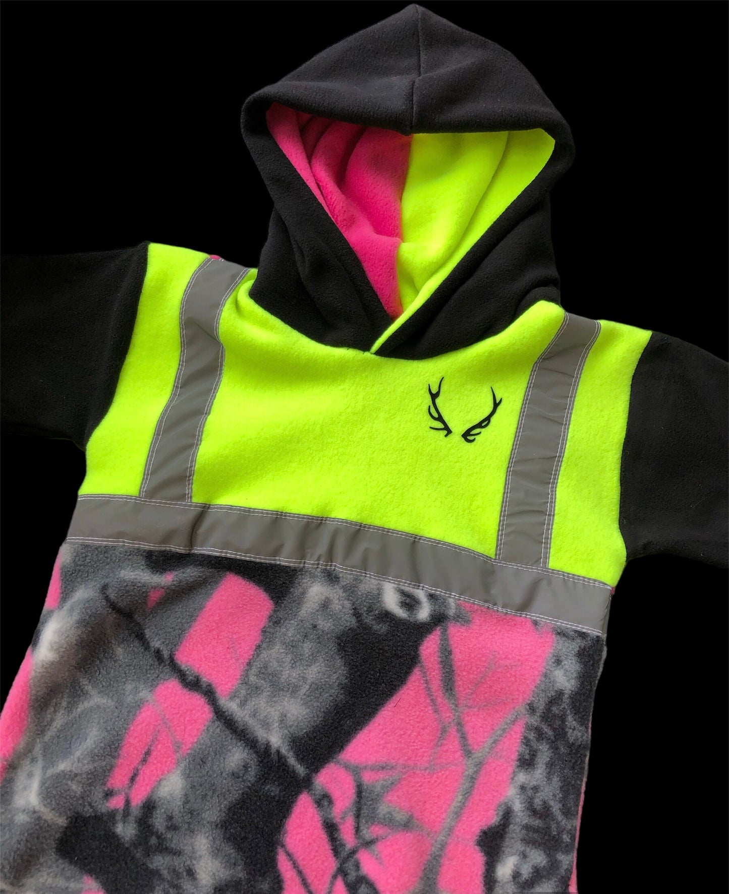 Mini Farmer 'Cow' - Hi Vis Hooded Tee