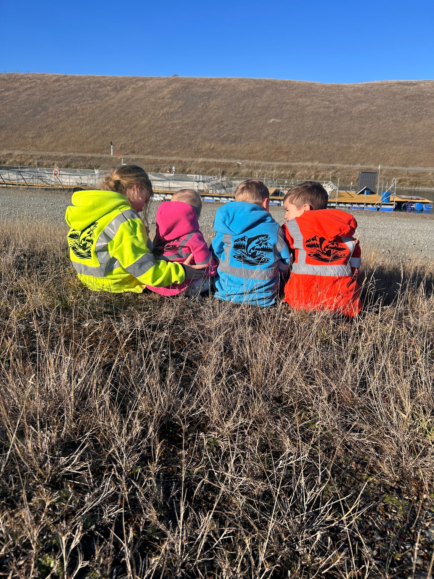 Fishing - Full Hi Vis Fleece Hoodie
