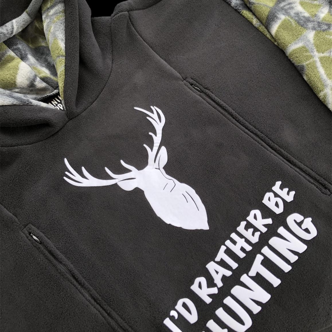“I’d rather be hunting” Breastfeeding Fleece Hoodie