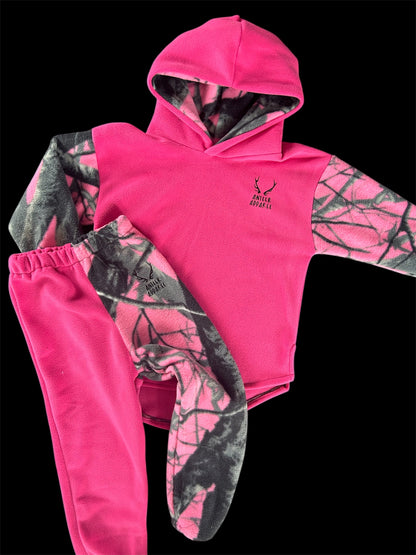 Split Colour Fleece Hoodie