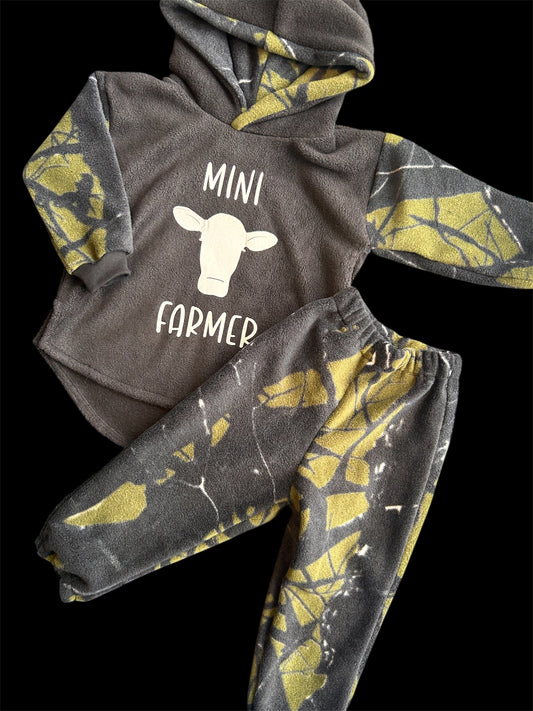 Mini Farmer ‘Cow’ - Fleece Hoodie & Pant Set