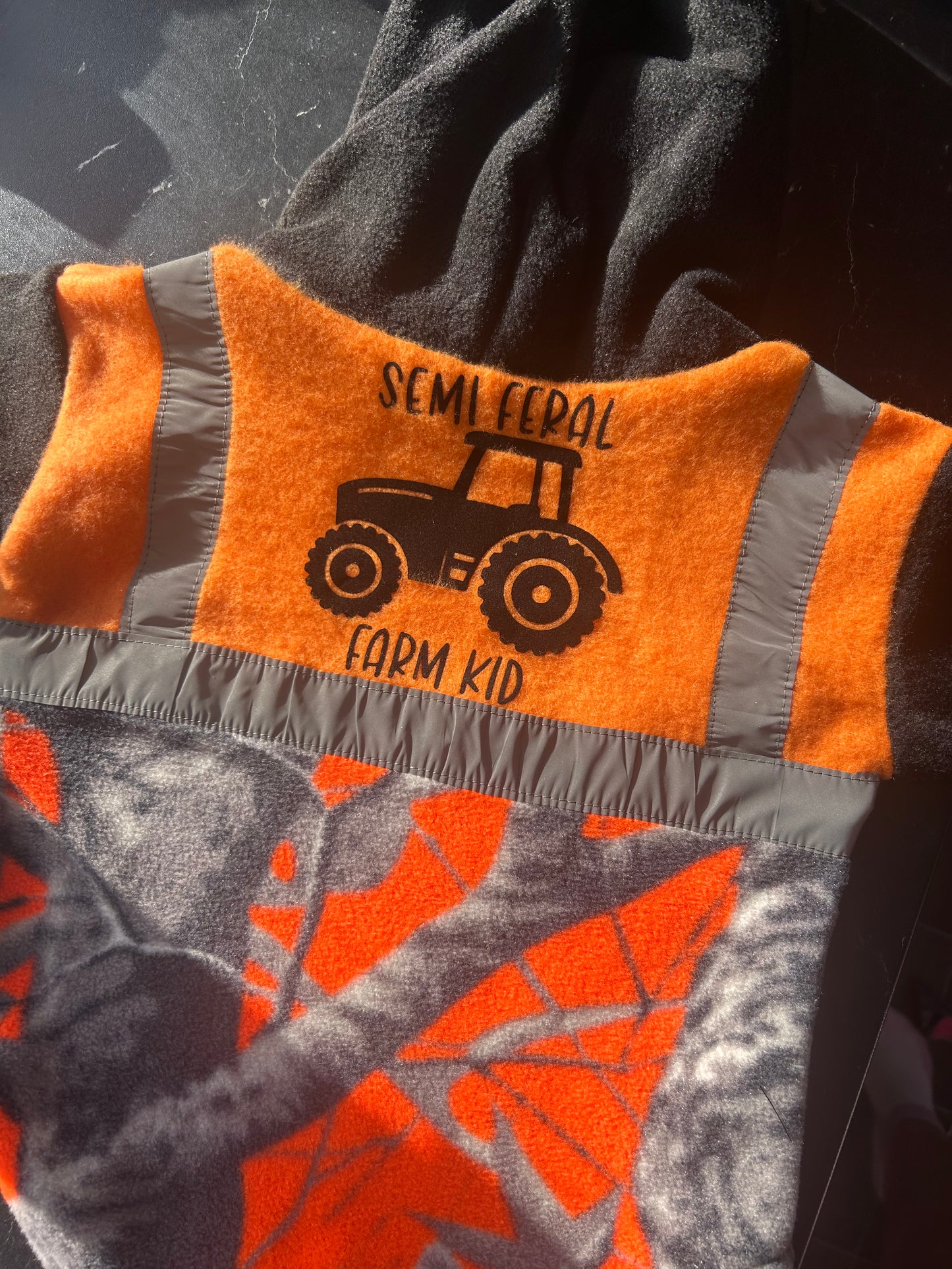 Semi Feral Farm Kid Hi Vis Hoodie/Hooded Tee