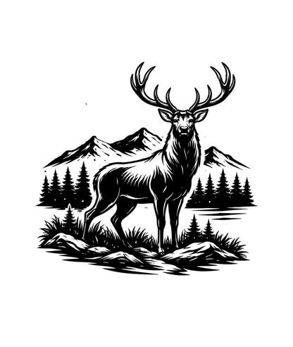 Antler Apparel Crew STAG Fleece Hoodie or Turtleneck