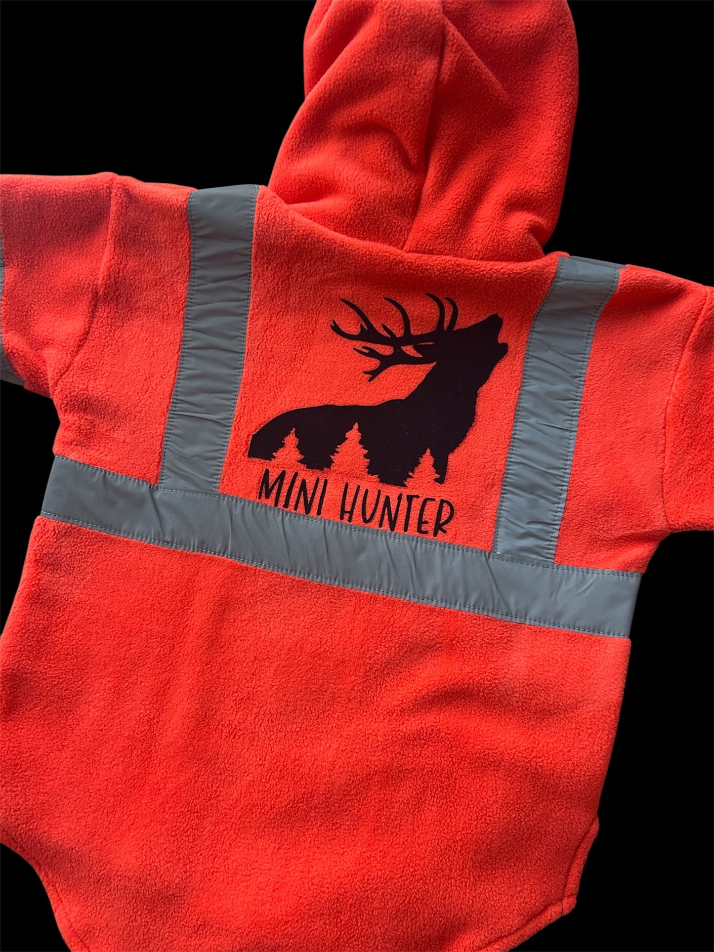 Roaring Stag - Full Hi Vis Fleece Hoodie
