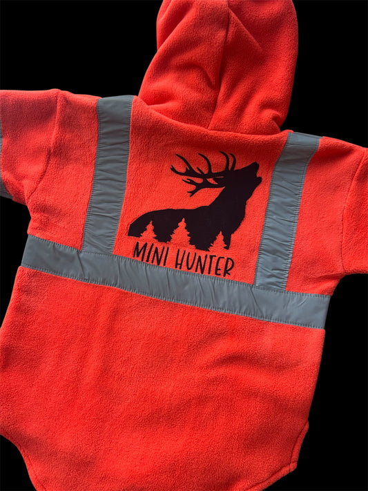 Roaring Stag - Full Hi Vis Fleece Hoodie