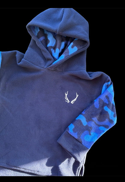 Antler Apparel Crew FISHING Fleece Hoodie or Turtleneck