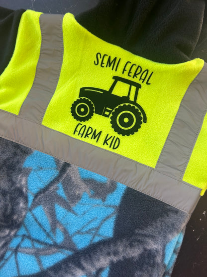 Semi Feral Farm Kid Hi Vis Fleece