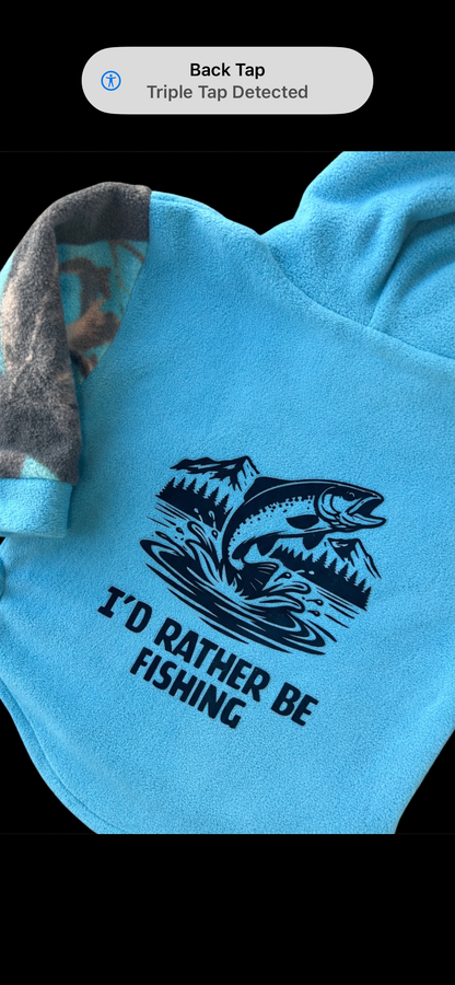 I’d Rather Be Fishing Fleece Hoodie