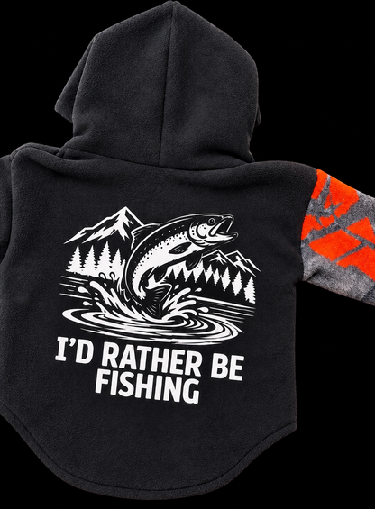I’d Rather Be Fishing Fleece Hoodie