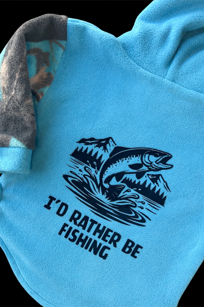 Antler Apparel Crew FISHING Fleece Hoodie or Turtleneck